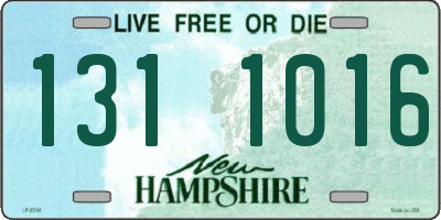 NH license plate 1311016