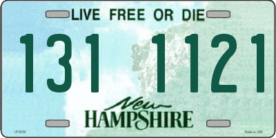 NH license plate 1311121