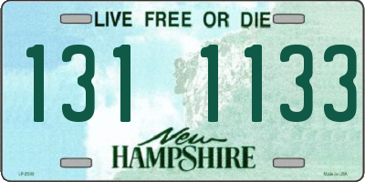 NH license plate 1311133