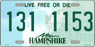 NH license plate 1311153