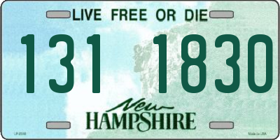 NH license plate 1311830