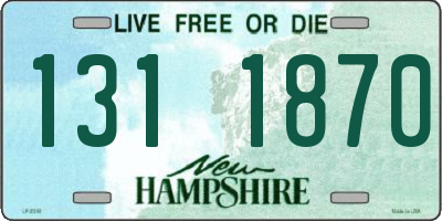 NH license plate 1311870