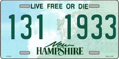 NH license plate 1311933