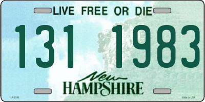 NH license plate 1311983