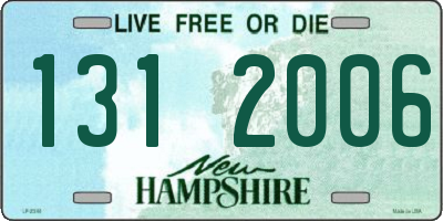 NH license plate 1312006