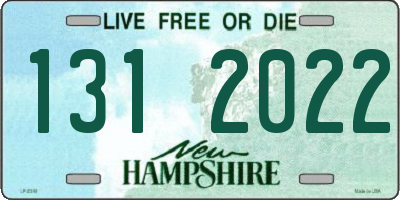 NH license plate 1312022