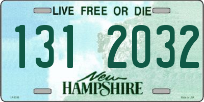 NH license plate 1312032