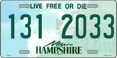 NH license plate 1312033
