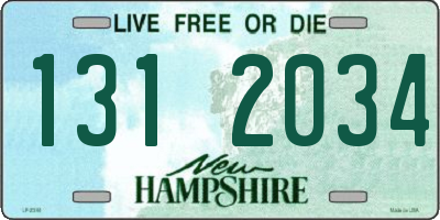 NH license plate 1312034