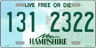NH license plate 1312322