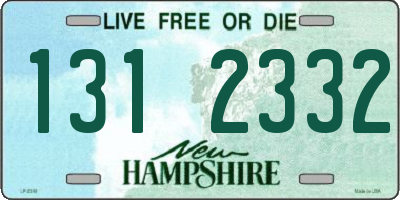 NH license plate 1312332