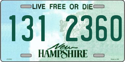 NH license plate 1312360