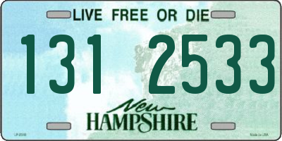 NH license plate 1312533
