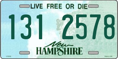 NH license plate 1312578
