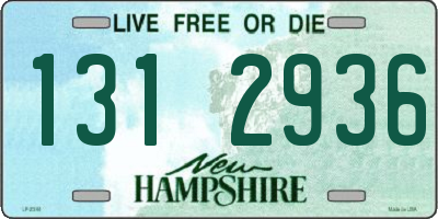 NH license plate 1312936