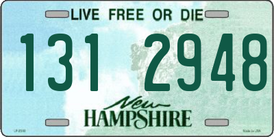 NH license plate 1312948