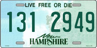 NH license plate 1312949