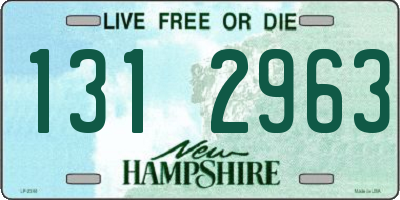 NH license plate 1312963