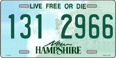 NH license plate 1312966