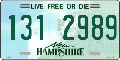 NH license plate 1312989
