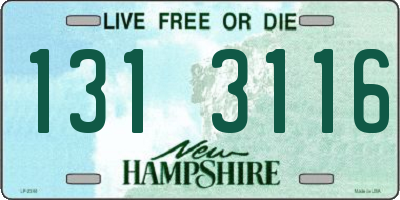 NH license plate 1313116