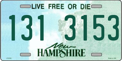 NH license plate 1313153