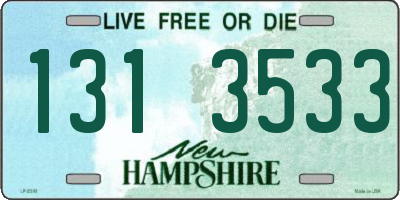 NH license plate 1313533