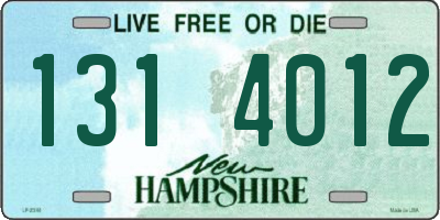 NH license plate 1314012