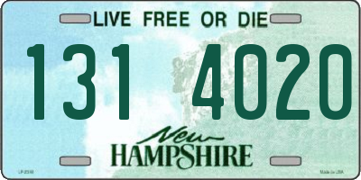 NH license plate 1314020