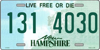 NH license plate 1314030