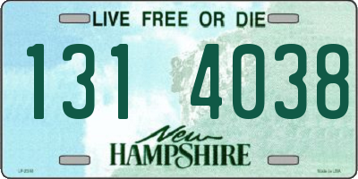 NH license plate 1314038