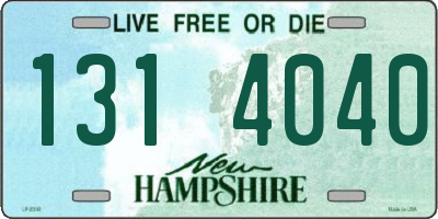 NH license plate 1314040