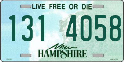 NH license plate 1314058