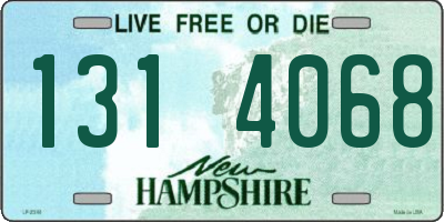 NH license plate 1314068