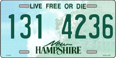 NH license plate 1314236