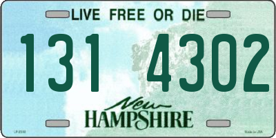 NH license plate 1314302