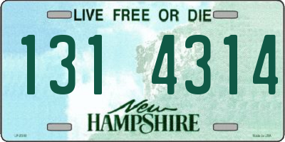 NH license plate 1314314