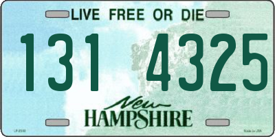 NH license plate 1314325