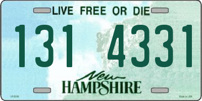 NH license plate 1314331