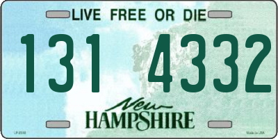 NH license plate 1314332