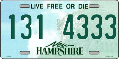 NH license plate 1314333