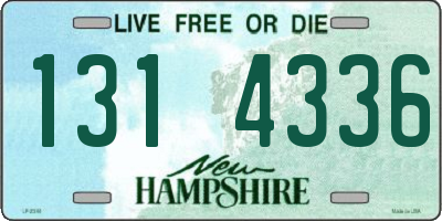 NH license plate 1314336