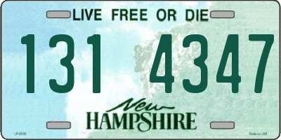 NH license plate 1314347