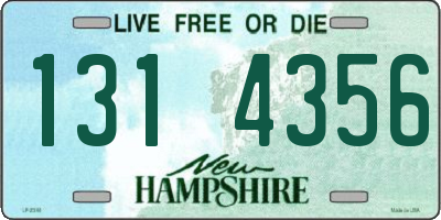 NH license plate 1314356