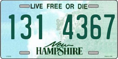 NH license plate 1314367