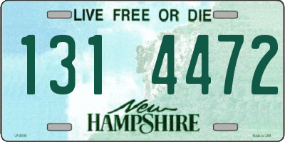 NH license plate 1314472