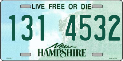 NH license plate 1314532