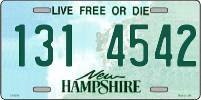 NH license plate 1314542