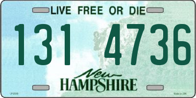 NH license plate 1314736