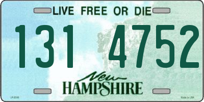NH license plate 1314752
